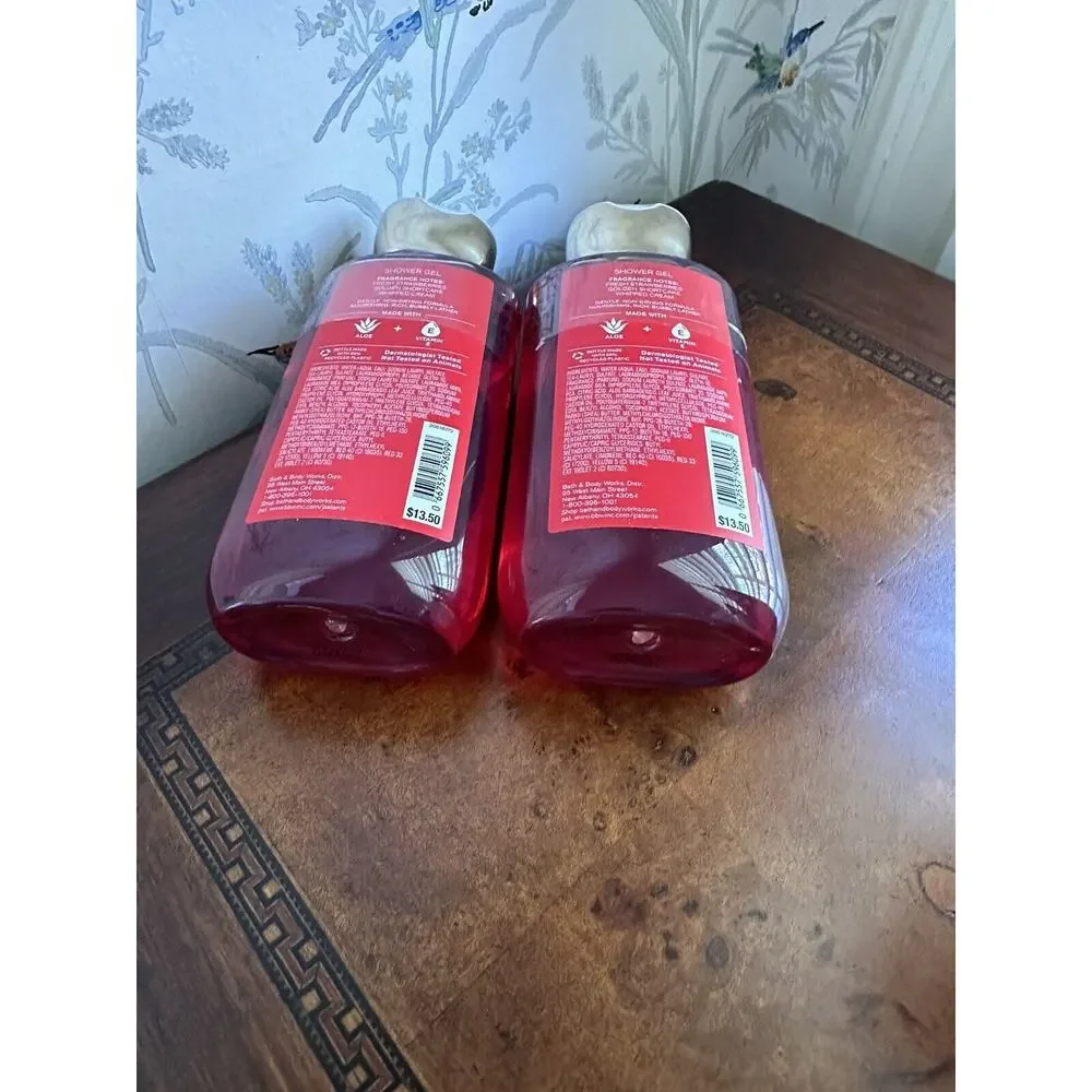 Lot Of 2 Bath& Body Works Strawberry Pond Cake Shower Gel 10 Oz New Sealed